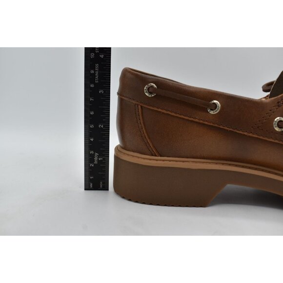 Sperry Womens Size 11 Wells Brown Leather Nubuck Slip On Boat Shoes - Picture 9 of 13